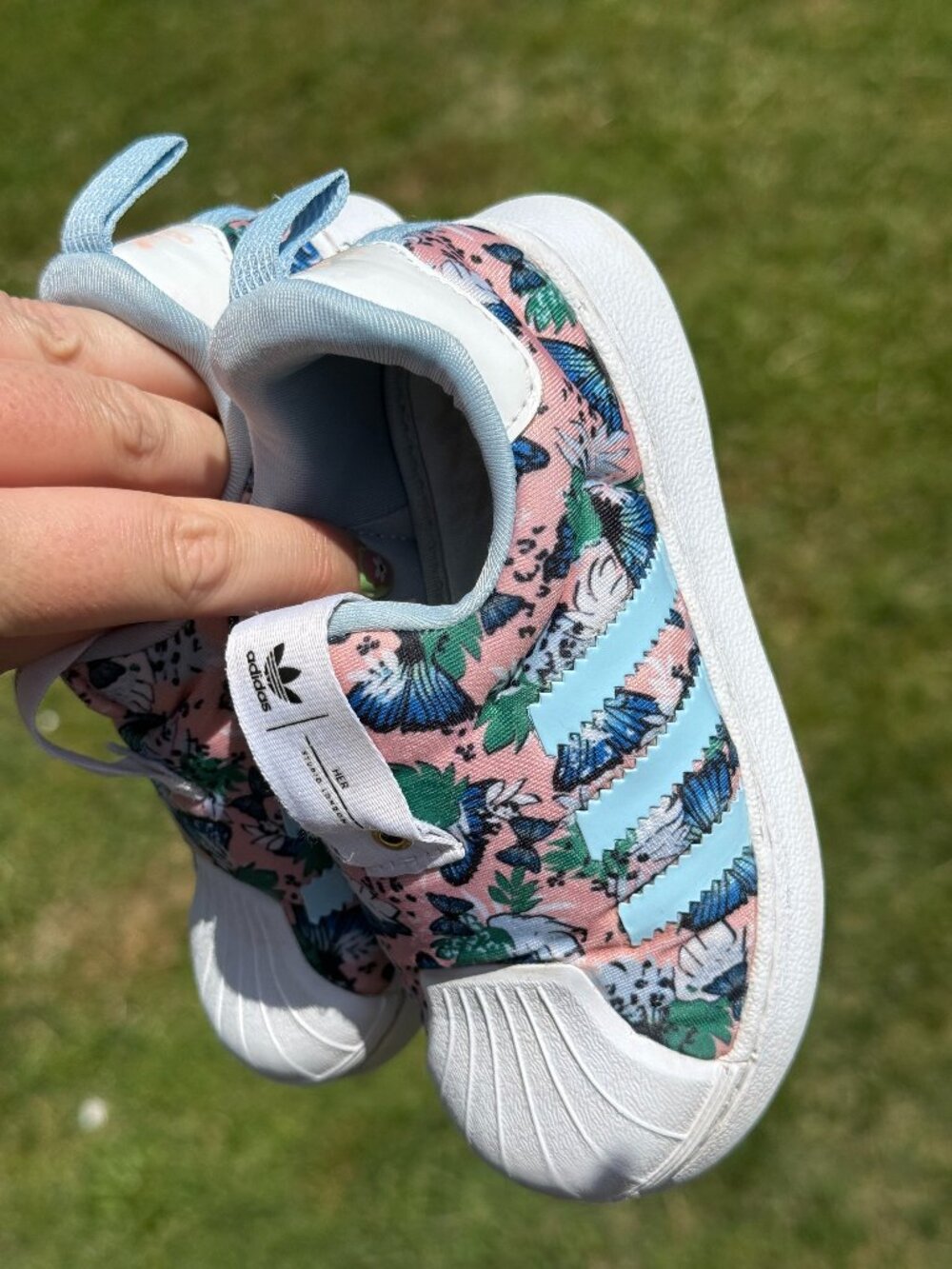 Adidas HER Studio London Floral Sneakers sz8 Y2K Coquette Toddler3561